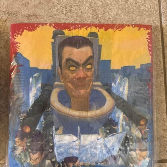 Skibidi Toilet Happy Birthday Party Supplies - Picture 2 of 3